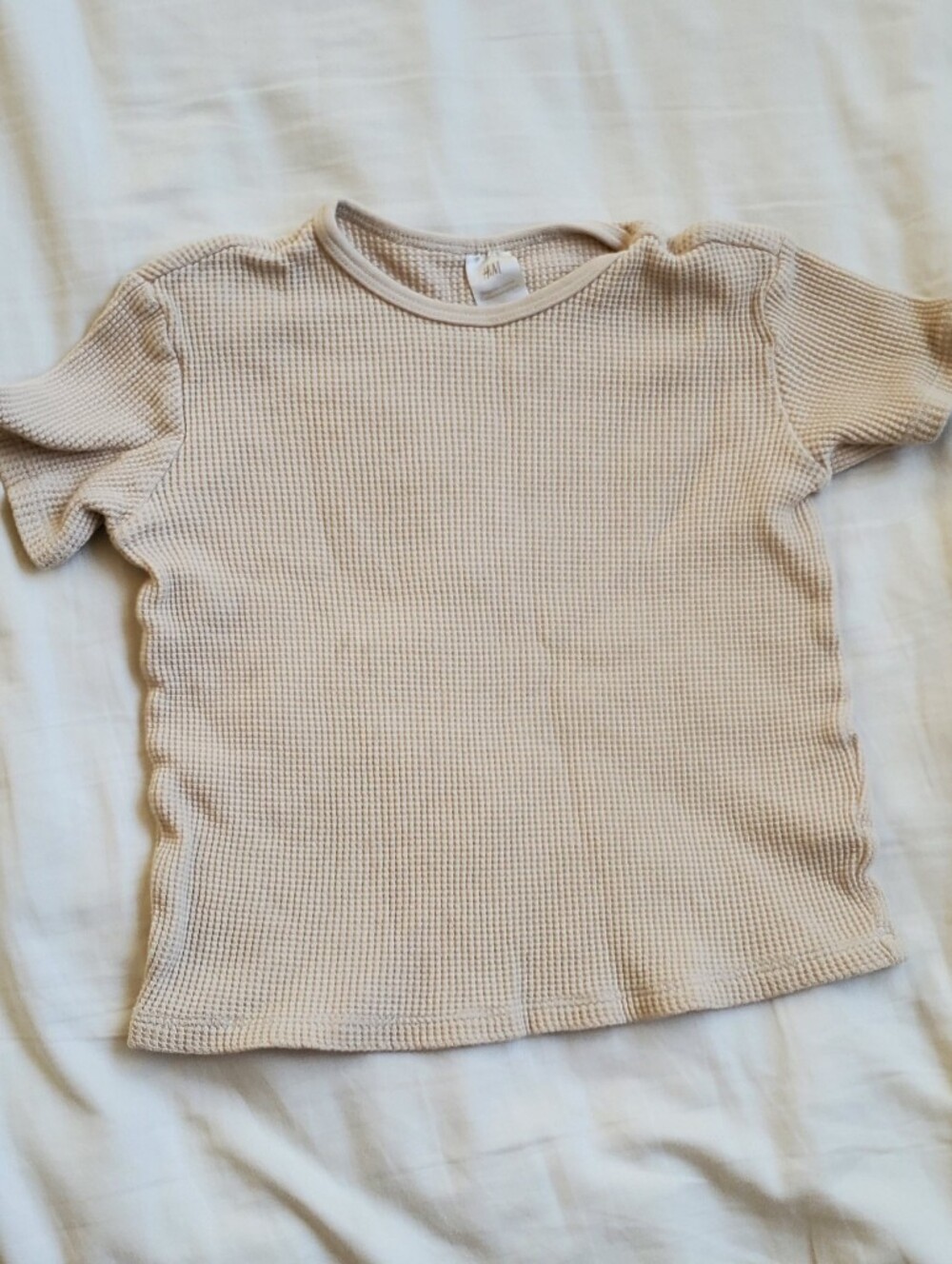 H&M Waffle Knit Short Sleeve T-Shirt